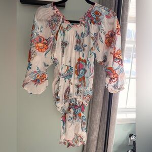 TAJ by Sabrina Crippa Floral Off-Shoulder Romper